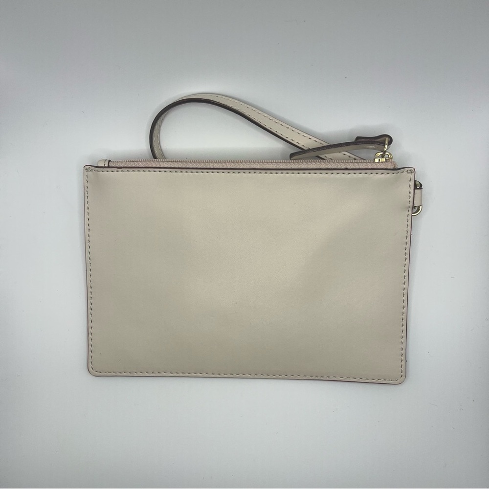 Kate Spade Wristlet Beige Taupe Leather Wallet 7.25" x 4.75" - Picture 3 of 5